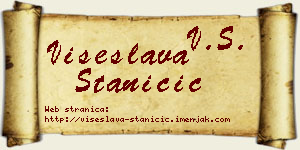 Višeslava Staničić vizit kartica
